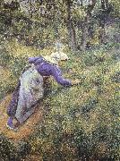 Camille Pissarro Collect grass oil painting artist